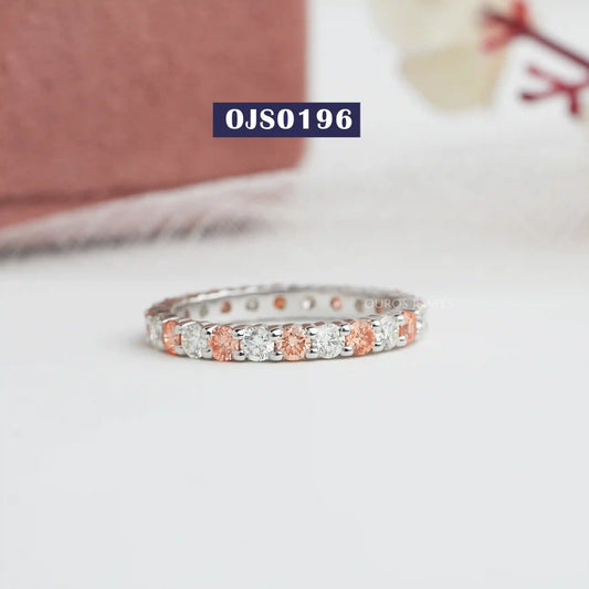 Round Cut Eternity  Wedding  Band