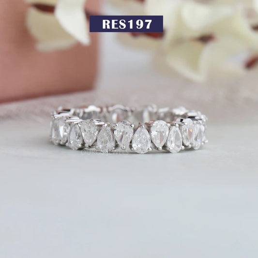 Pear Cut Diamond Eternity Band