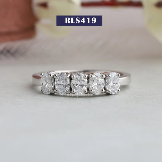 Oval Cut Five Stone Diamond Ring